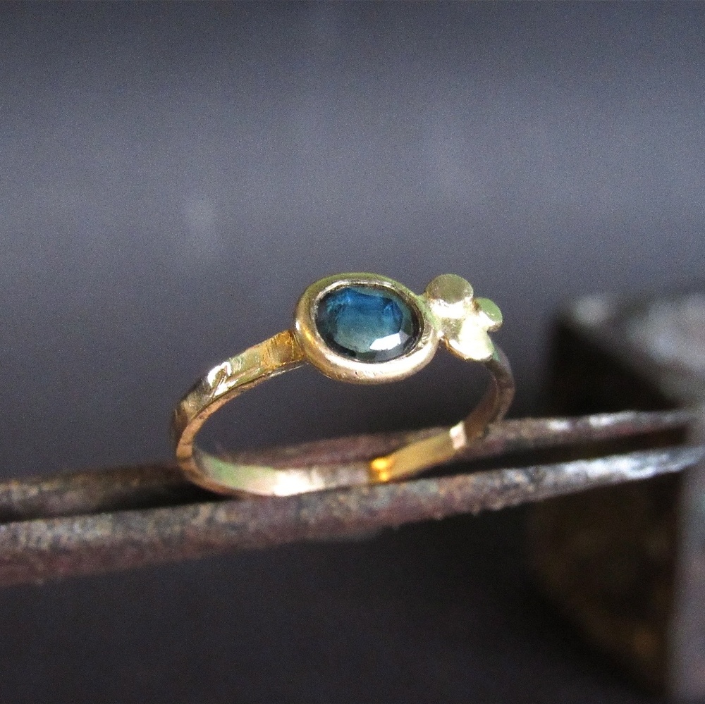 Gold Tourmalinen ring.